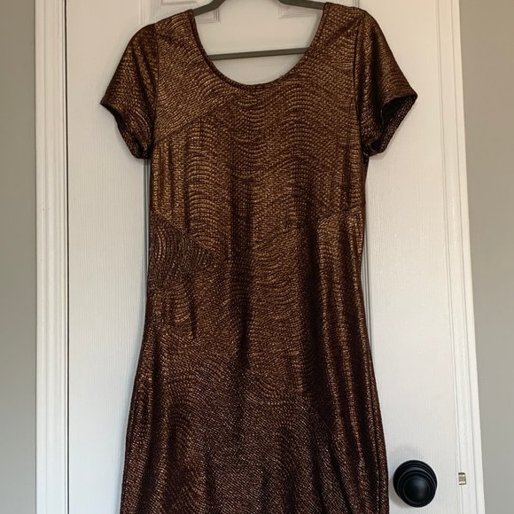 Free People Metallic Bodycon Dress - Picture 2 of 6